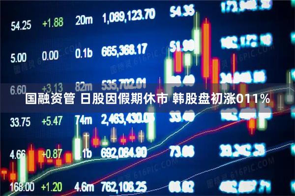 国融资管 日股因假期休市 韩股盘初涨011%