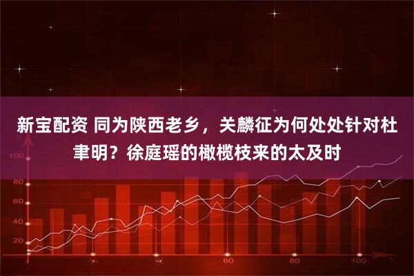 新宝配资 同为陕西老乡，关麟征为何处处针对杜聿明？徐庭瑶的橄榄枝来的太及时